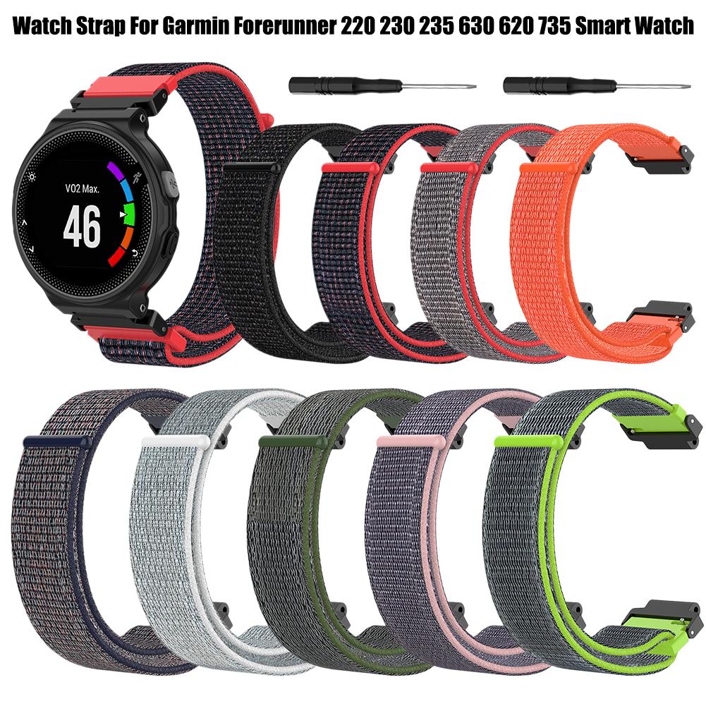 Voor Garmin Forerunner 220 230 235 630 620 735 Smart Horloge Nylon Sport Band Strap Wrist Band Horloge Band
