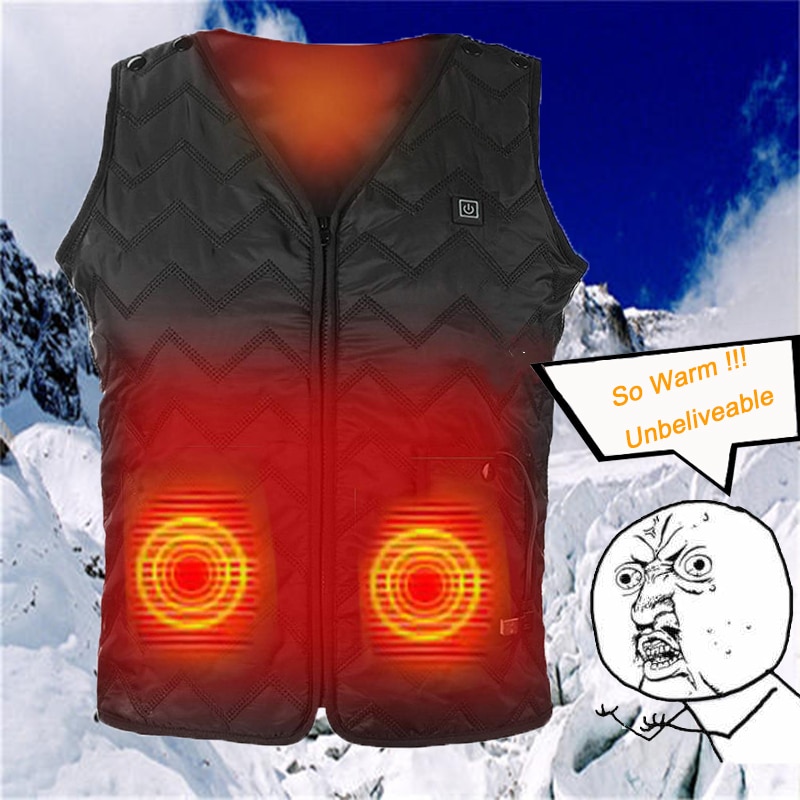 Electric Heated Vest Men Women Washable Heating Waistcoat Thermal Warm Clothing Usb Heated Outdoor Vest Winter Heated Jacket