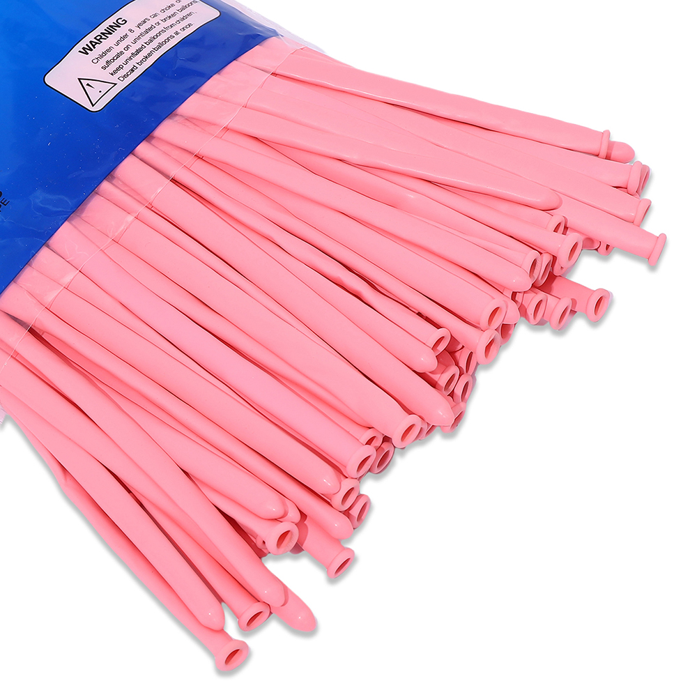 Kit de ballons magiques colorés, 100 pièces, longs ballons en Latex pour attacher des animaux, fête d'anniversaire, mariage, , jouets pour enfants,: Rose