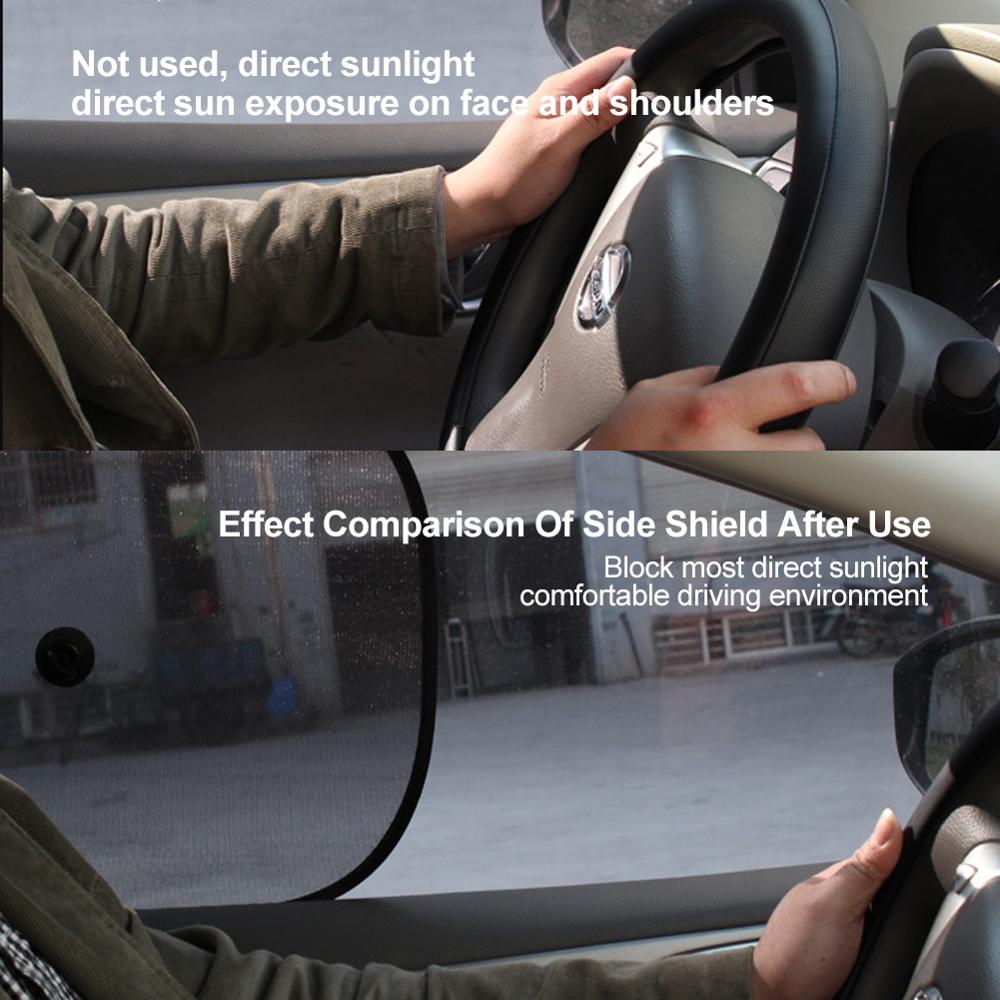 2 pçs/set Side Car Sombrinha Janela Se Apega Estampados Sólida Auto Toldos Protetor Tampa Do Carro para Sombrinha Dobrável Car Styling