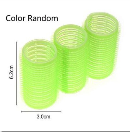 4/6/8 Stuks Zwart Nylon Self Grip Haar Rollen Onschadelijk Haar Kleverige Curler Stick Haar Kappers krulspelden Salon Diy Styling: 6pc-3cm