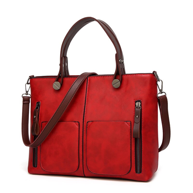 Bolso de hombro Vintage Tinkin para mujer, bolsos casuales femeninos para compras diarias, bolso para damas de: red