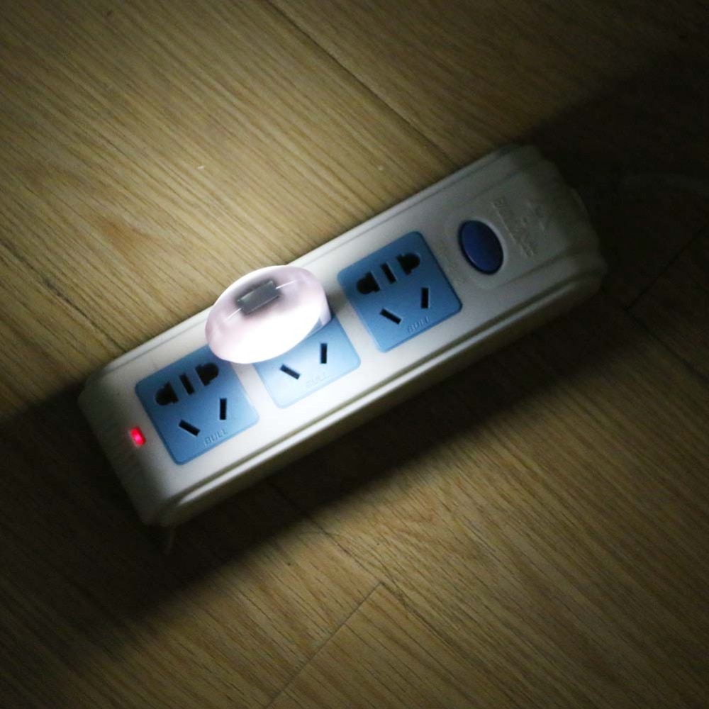 Mini led snegl natlys auto natlampe indbygget lyssensor kontrol lys væglampe til baby børn soveværelse eu / us stik