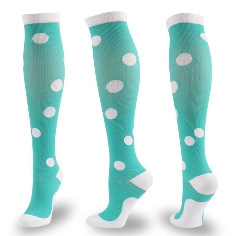 Compression Stockings Neutral Sports Socks Nylon Material Prevent Varicose Veins Cartoon Pattern Unisex Soccer Socks