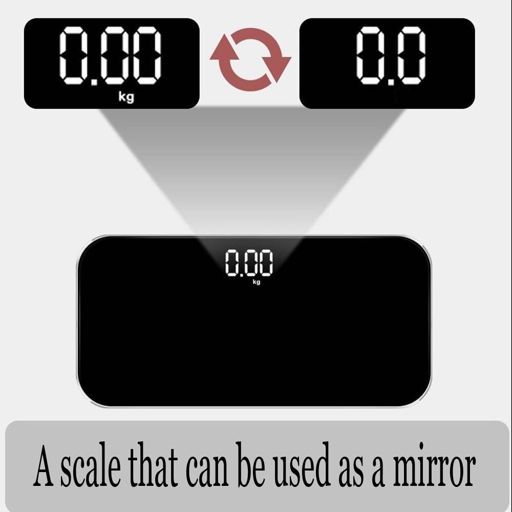 Mirror Floor Mini Electronic Weight Scale Small Rechargeable Body Scale Home Accurate and Compact Weight Loss Scale