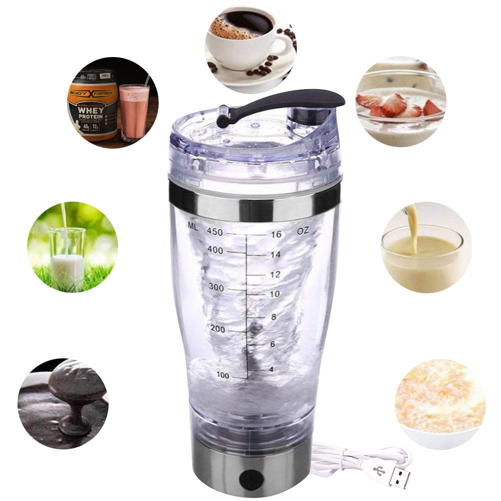 450 Ml Shakes Sap Mix Cup Drinkware Automatische Elektrische Lazy Zelf Roeren Mok Cup Koffie Melk Mengen Mok Smart Acryl glas 4