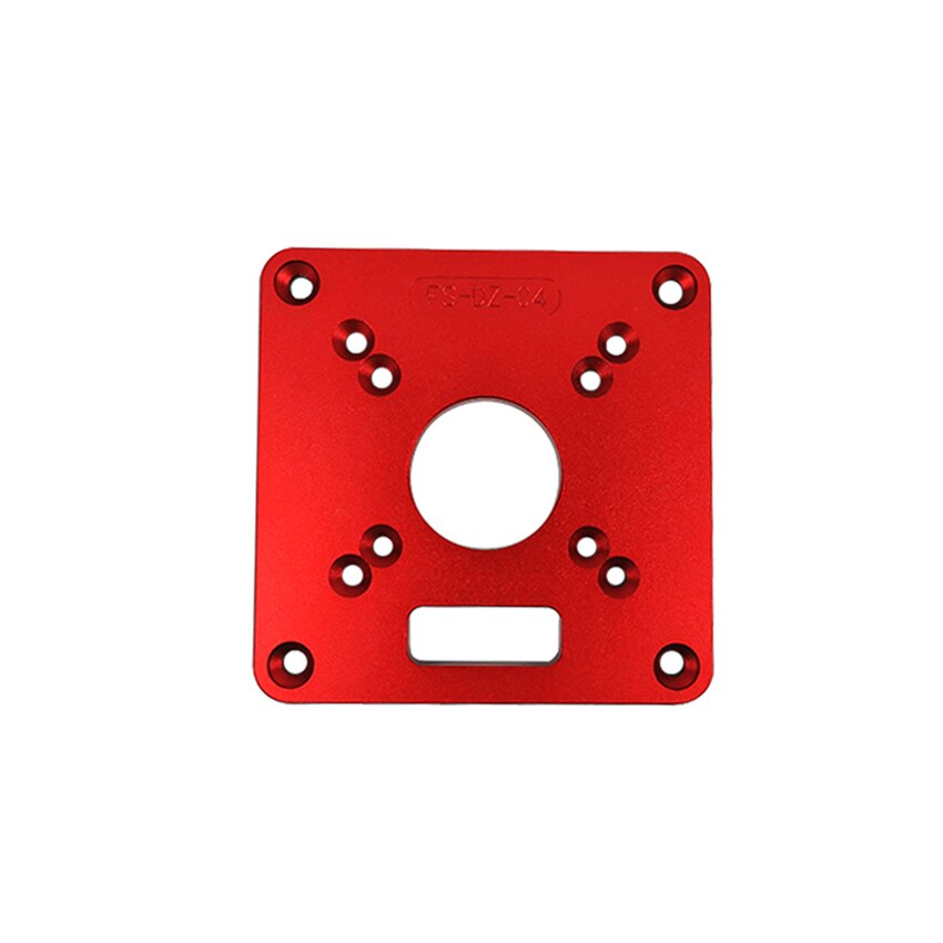 Universal Router Table Insert Plate Aluminium Alloy Red Router Plate for DIY Woodworking Engraving Machine 120x120mm