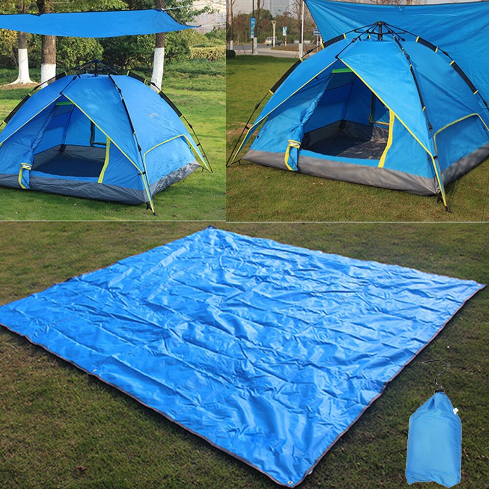 Multifunctional Camping Mat 420D Oxford Cloth Picnic Mat Awning Sun Shelter Beach Outdoor Garden Canopy Sunshade Tent Shade