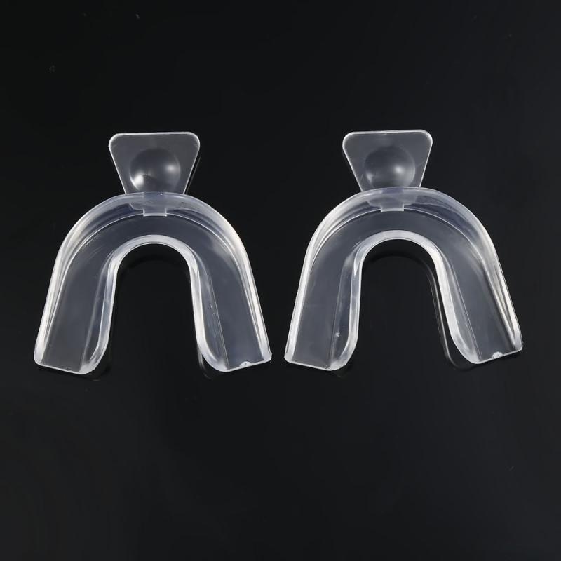 2Pc Siliconen Night Mouth Guard Tanden Balde Slijpen Tandheelkundige Bite Slaap Steun Tanden Bleken Bitje Hars Tand Tool