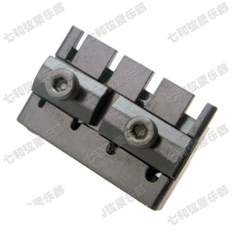 A set Black 4 String Headless Bass Guitar Locking Nut