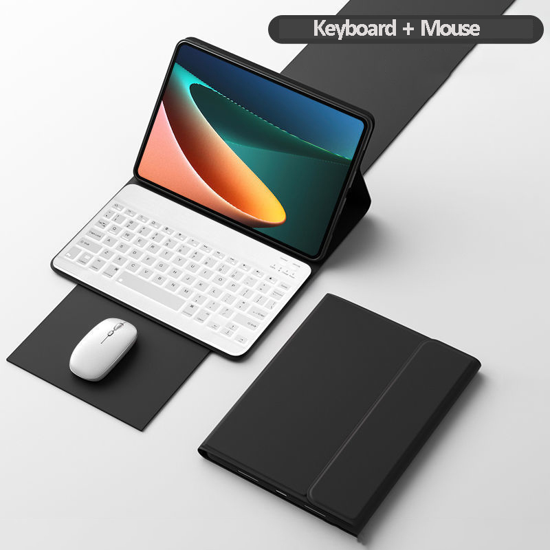 Funda para Xiaomi Mi Pad 5 con teclado, ratón inalámbrico retroiluminado con LED para Xiaomi Mipad 5 5 pro, funda magnética, ratón inalámbrico gratis: IPad Pro 12,9 / Rojo