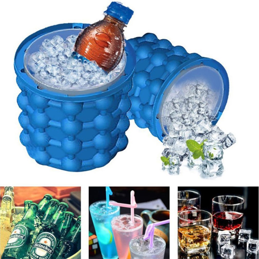 Silicone Ice Maker Fast Cold Ice Bucket Ice Storage Silicone Bucket