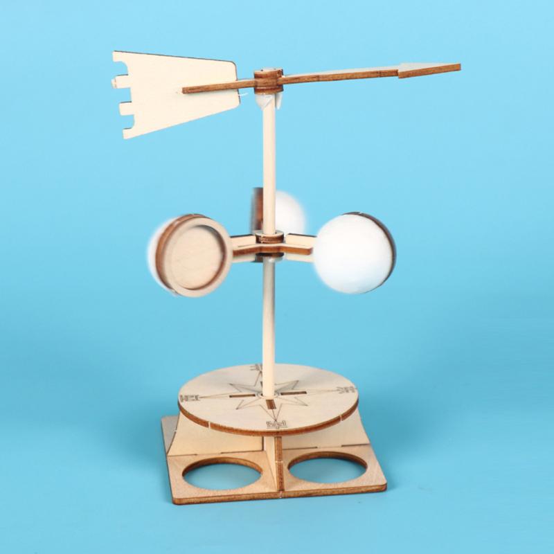 Barn vindflöjel modell skickligt och utsökt utseende diy riktning experiment kit skolstudent vetenskapliga leksaker