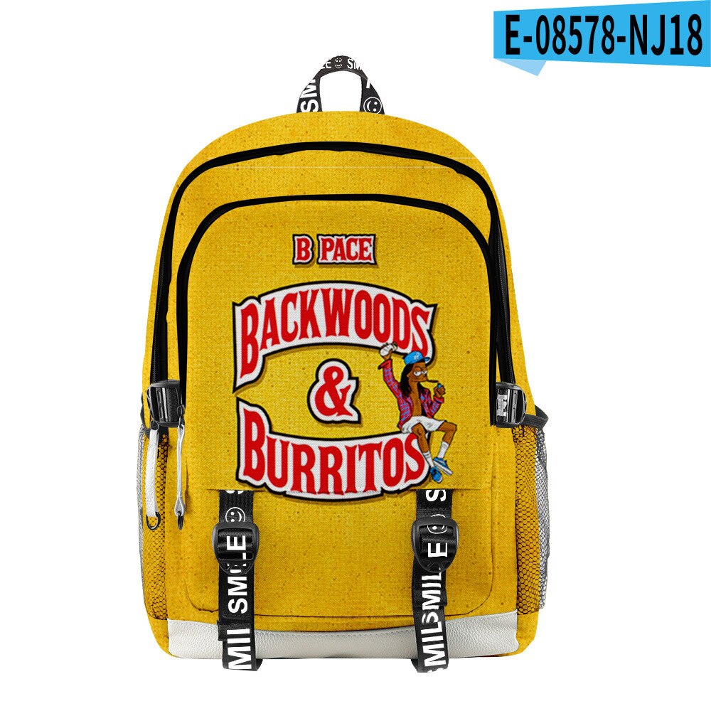 Backwoods 3d Printed Backpack School Student Casual Book Backpack Laptop Bag: H