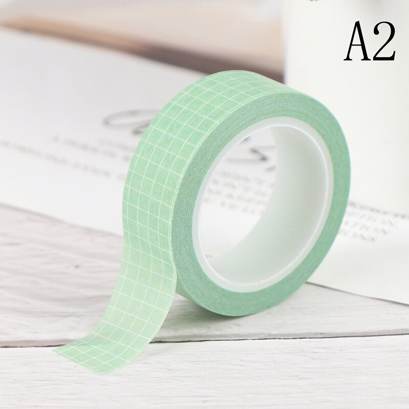 Grid Washi Tape Japanse Papier Diy Planner Masking Tape Plakband Stickers Briefpapier Tapes Decoratieve Kleurrijke: A2