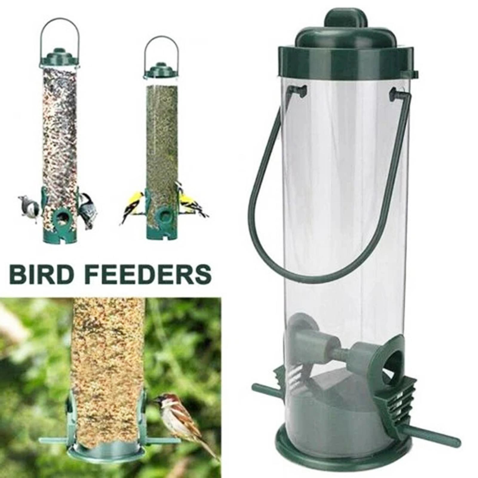 Garden Outdoor Metal Wild Bird Feeder Hanging Feeders View Window Balcony Hanging Bird Feeder Portable Parrot Feeding Supplies