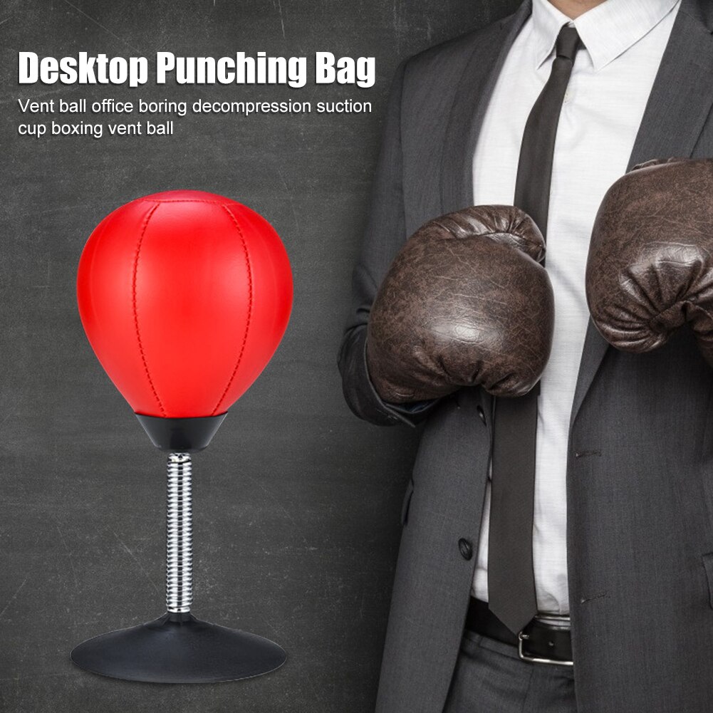 Bureau bokszak stress buster zuignap stressbal met pomp
