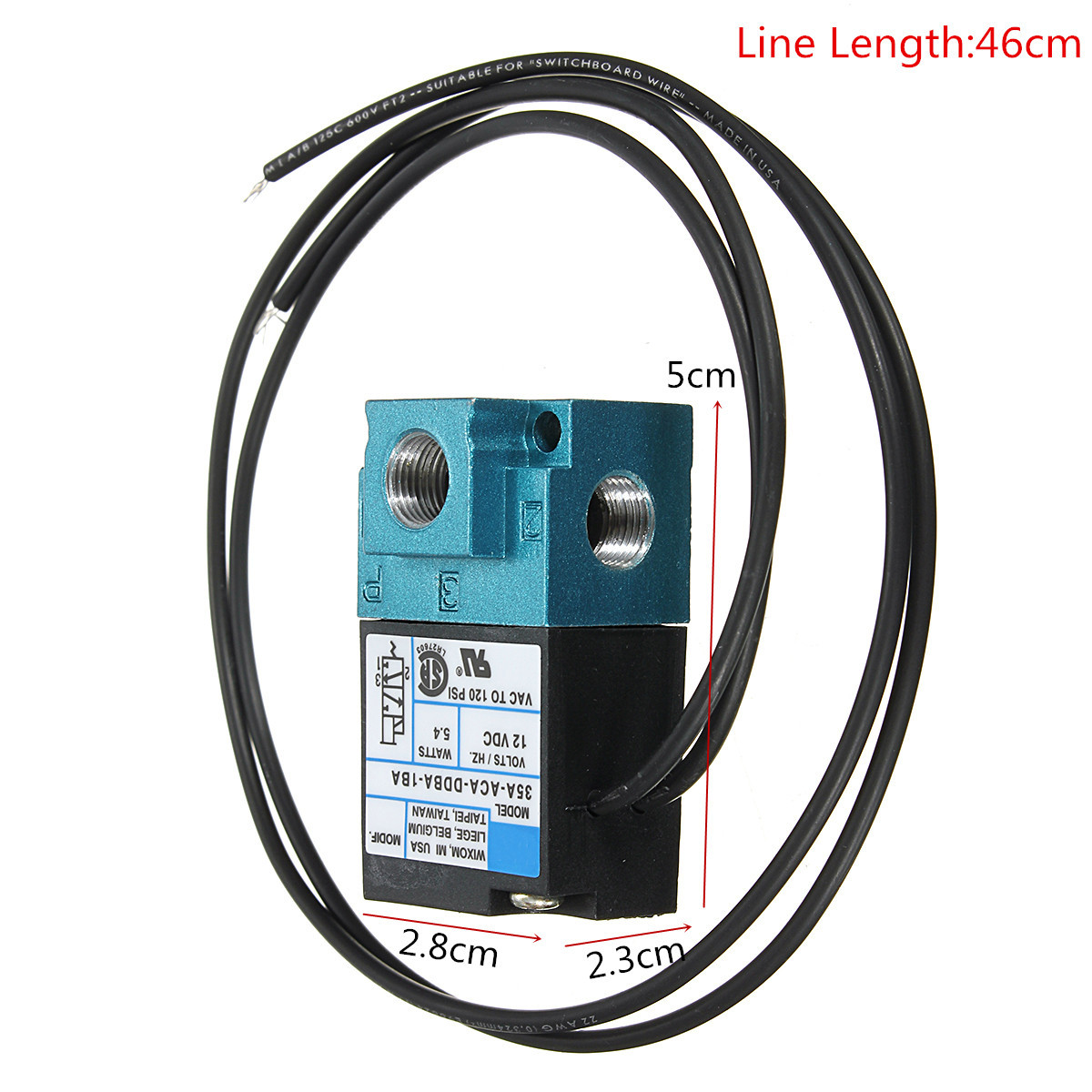 For MAC 3 Port Electronic Boost Control Solenoid Valve 35A-ACA-DDBA-1BA With Brass Silencer