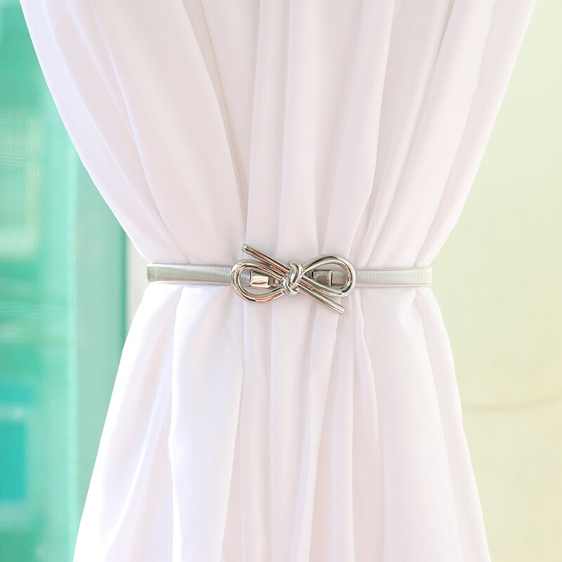 Metall Vorhang Clip Tieback Schnalle Clips Vorhang Halter Goldene Silber Farbe Blätter Bogen Elch Schnalle Krawatte Zurück Vorhang Zubehör: silver 5