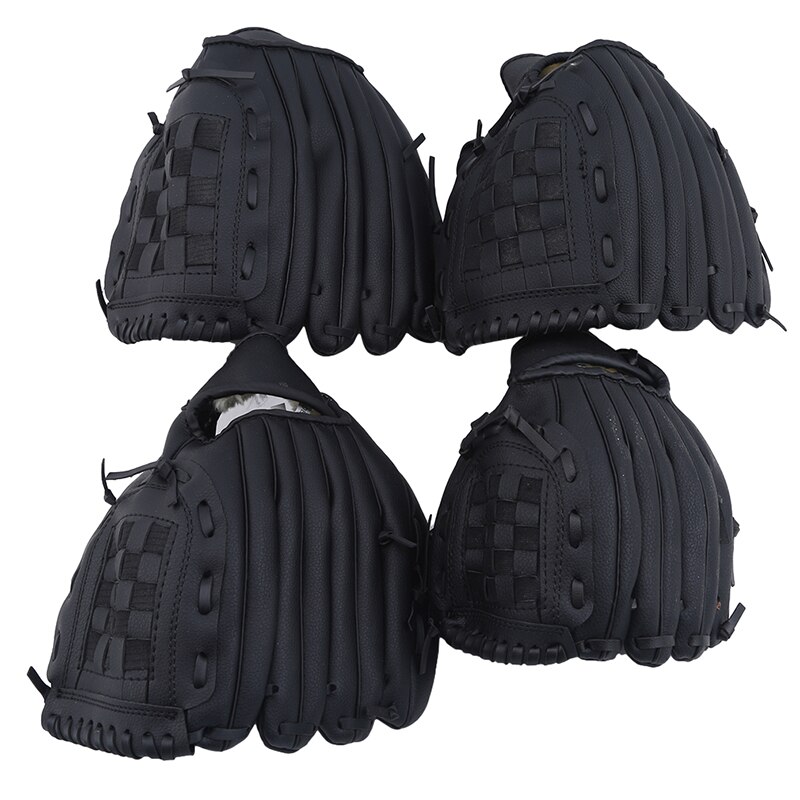 Outdoor Sport Twee Kleuren Baseball Handschoen Trein Softbal Praktijk Apparatuur Size Linkerhand Voor Volwassen Mannen Vrouwen: black / 76cm)