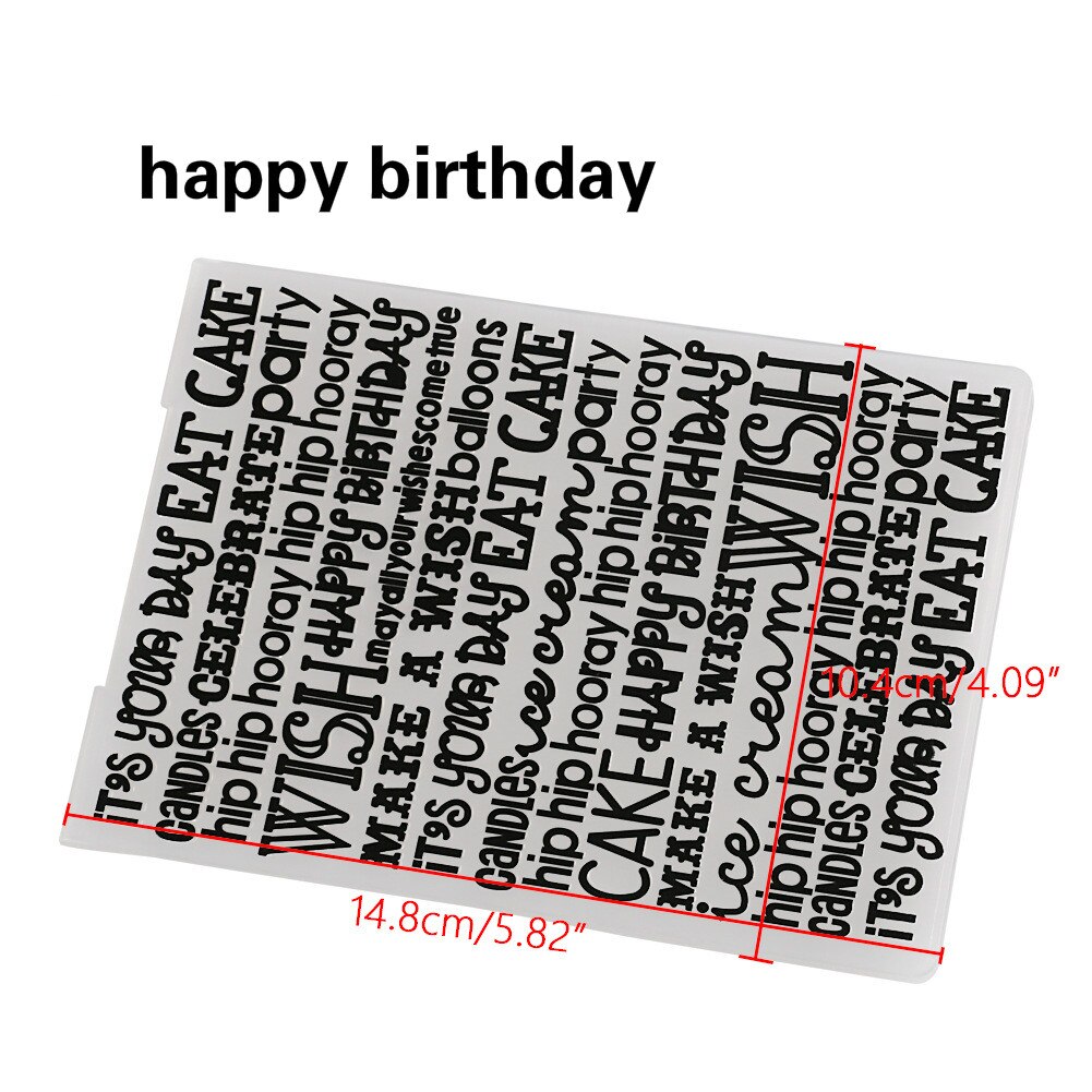 Heart Flower Lace Leaves Plastic Embossing Folders Stencils Template for DIY Paper Cards Album Scrapbooking Decoration: happy birthday