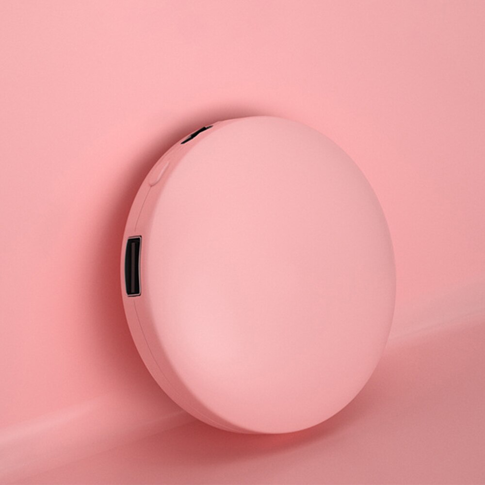 5000mAh batterie externe main Warme rond 2 en 1 Portable Mini chauffe-main électrique USB 5V/1A chargeur de poche batterie externe Double face chauffage: 5000mAh - pink
