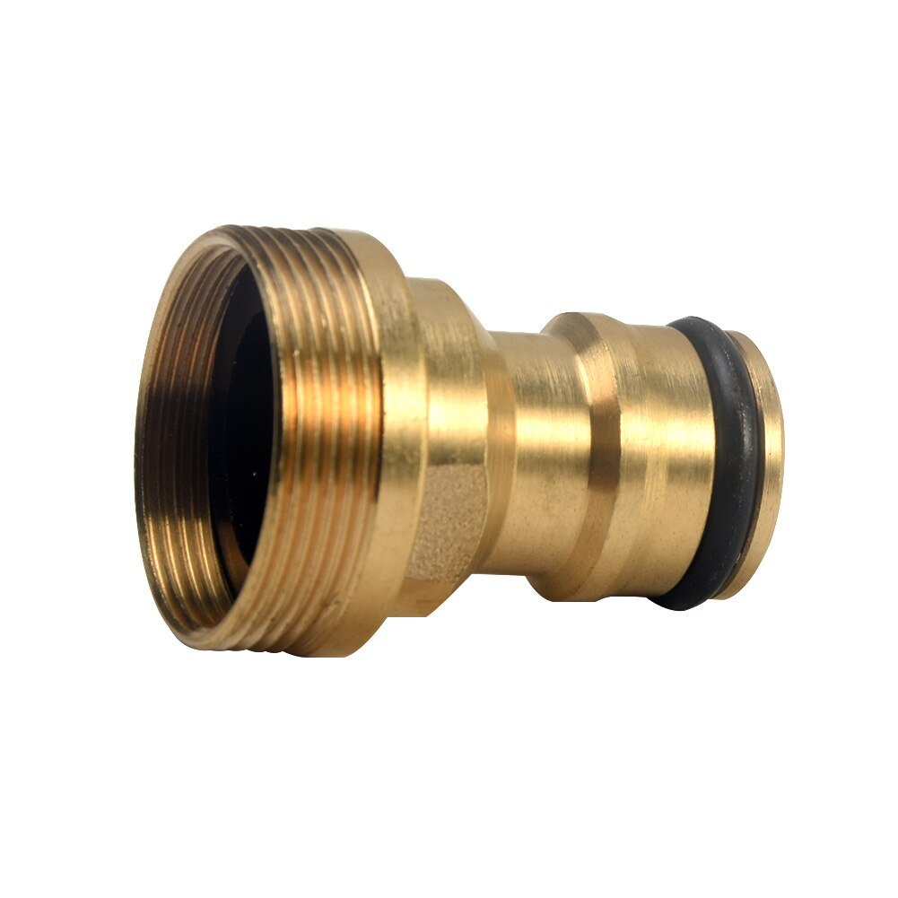 LVOERTUIG 23mm Hose Quick Connector Brass Threaded Garden Water Connector Tube Fitting Tap Adapter (gold)
