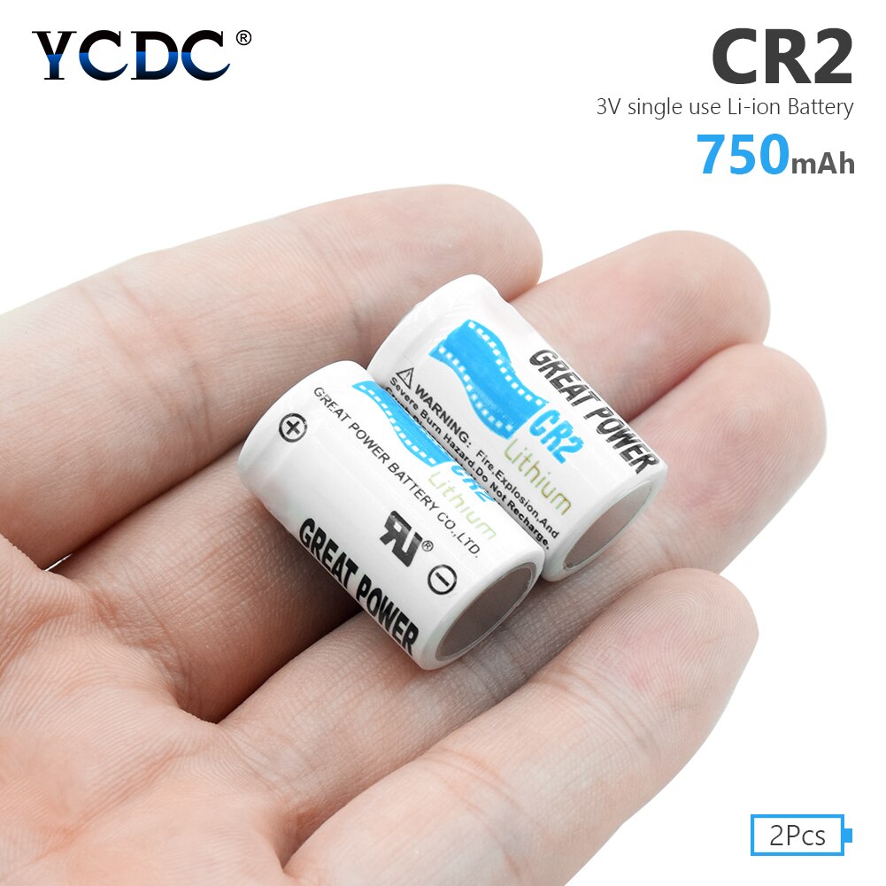 2 kpl 3v litiumioniakku alkuperäinen  cr2 cr15 h 270 el1 kr 2 turvajärjestelmän kameran nimelliskapasiteetti 750 mah