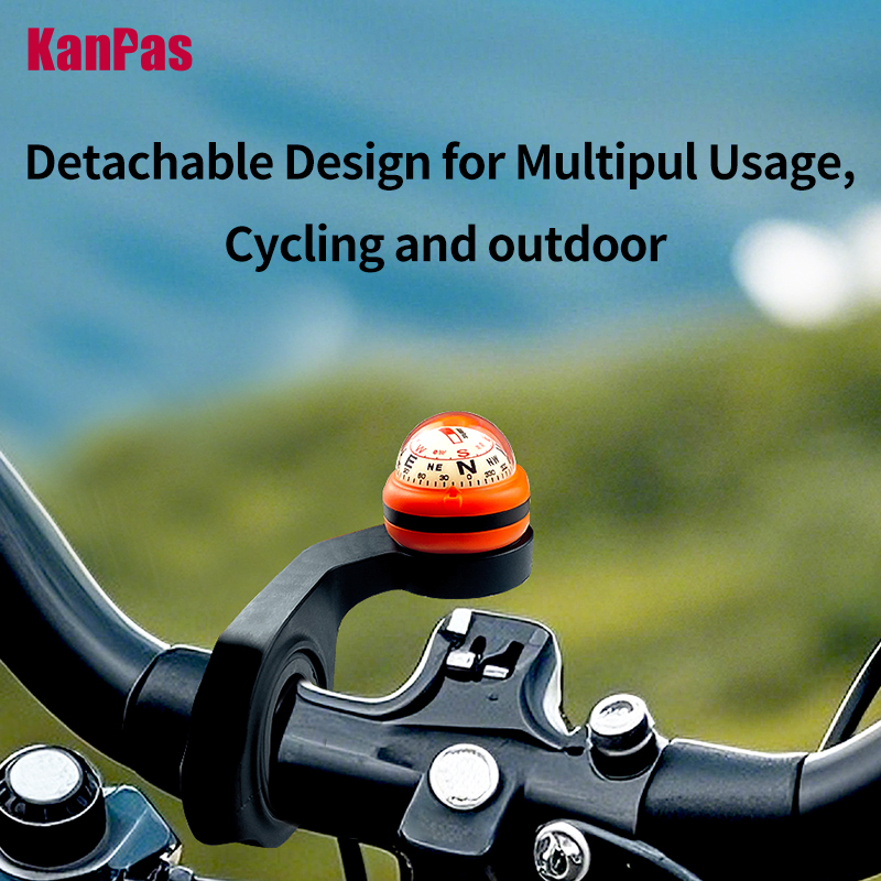 Kanpas lysende sykkelkompass med låsesystem / sykler og motorsykler kompass / styrekompass / sykkeltilbehør