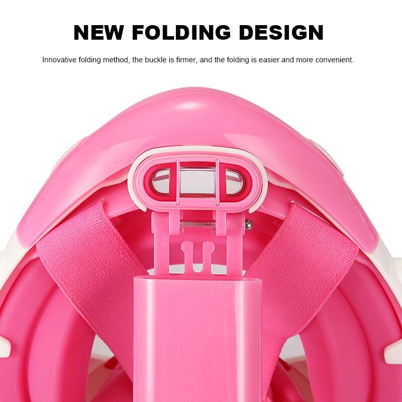 Mascarilla de buceo con forma de tiburón para niños, máscara de silicona, plegable, tubo de respiración completamente seco, equipo de natación