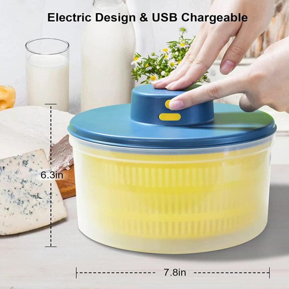 Electric Salad Spinner Fruit and Vegetable Dryer for Vegetables Fruits &amp; Vegetables Washer