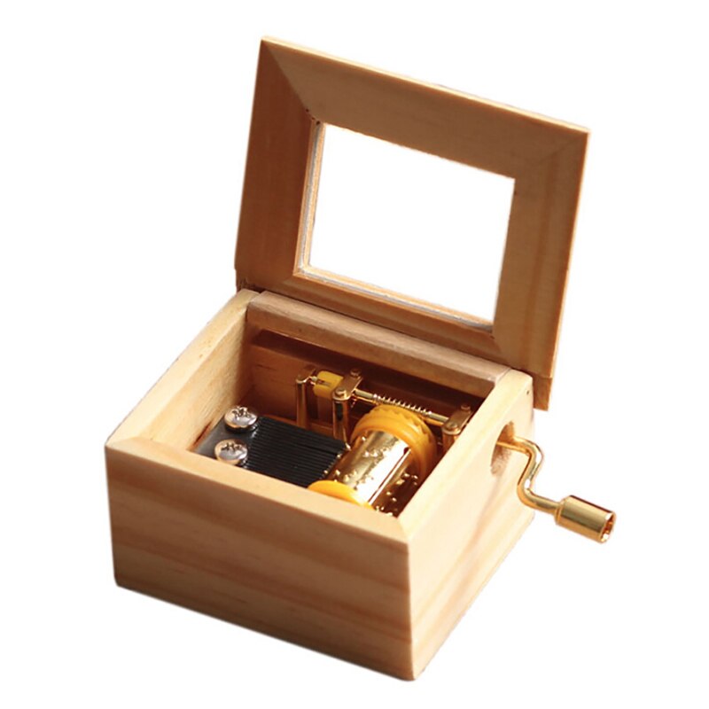 Classic Music Box Classical Wooden Home Decor Birthday Wood Hand Musical Box Happy Birthday: A2