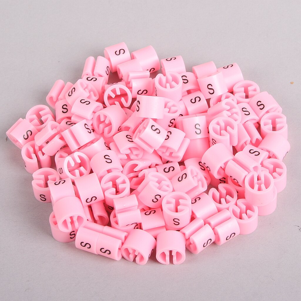 200pcs Multicolour Hanger Sizer Garment Markers "XS-6XL" Plastic Clothing Size Marker Tags