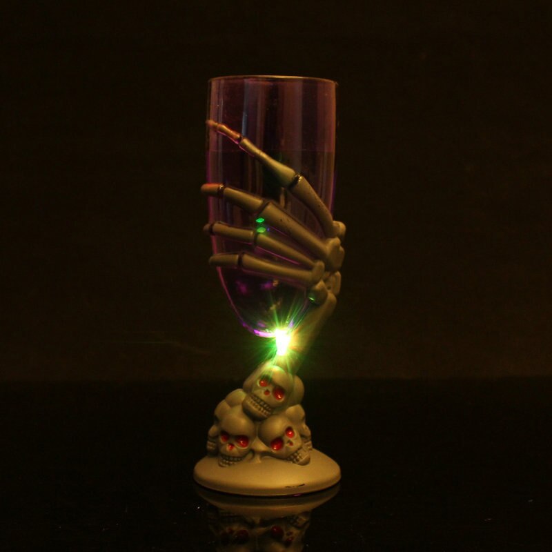 ! Cool Horror Verlichting Glas Cup Led Schedelbeenderen Halloween Party Bier Wijn Drinken Glow Voor Halloween Party