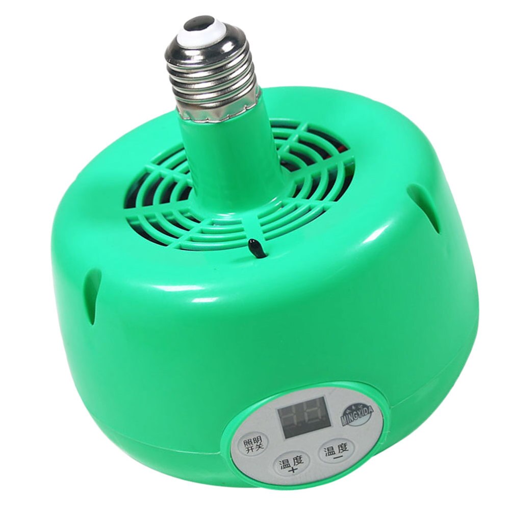 1pc Temperature Adjustable Heating Light Breeding Heater Fan Heat Lamp (Green)