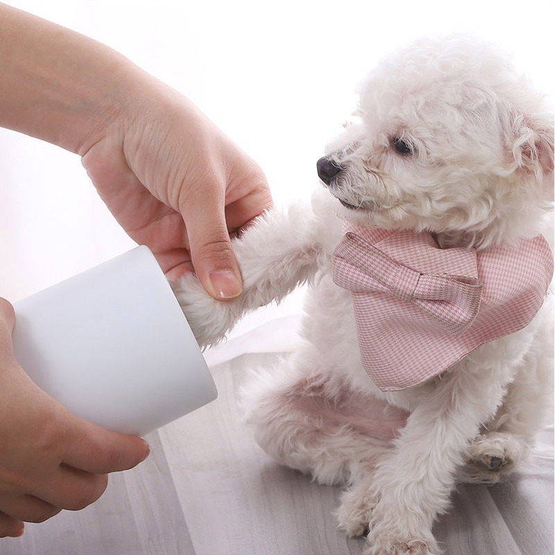 Taza limpiadora de pies para mascotas, taza suave de silicona para pies, cubo para limpieza de pies de gato, limpiador de patas de perro, limpiador Manual de pies rápido, 1 Uds.