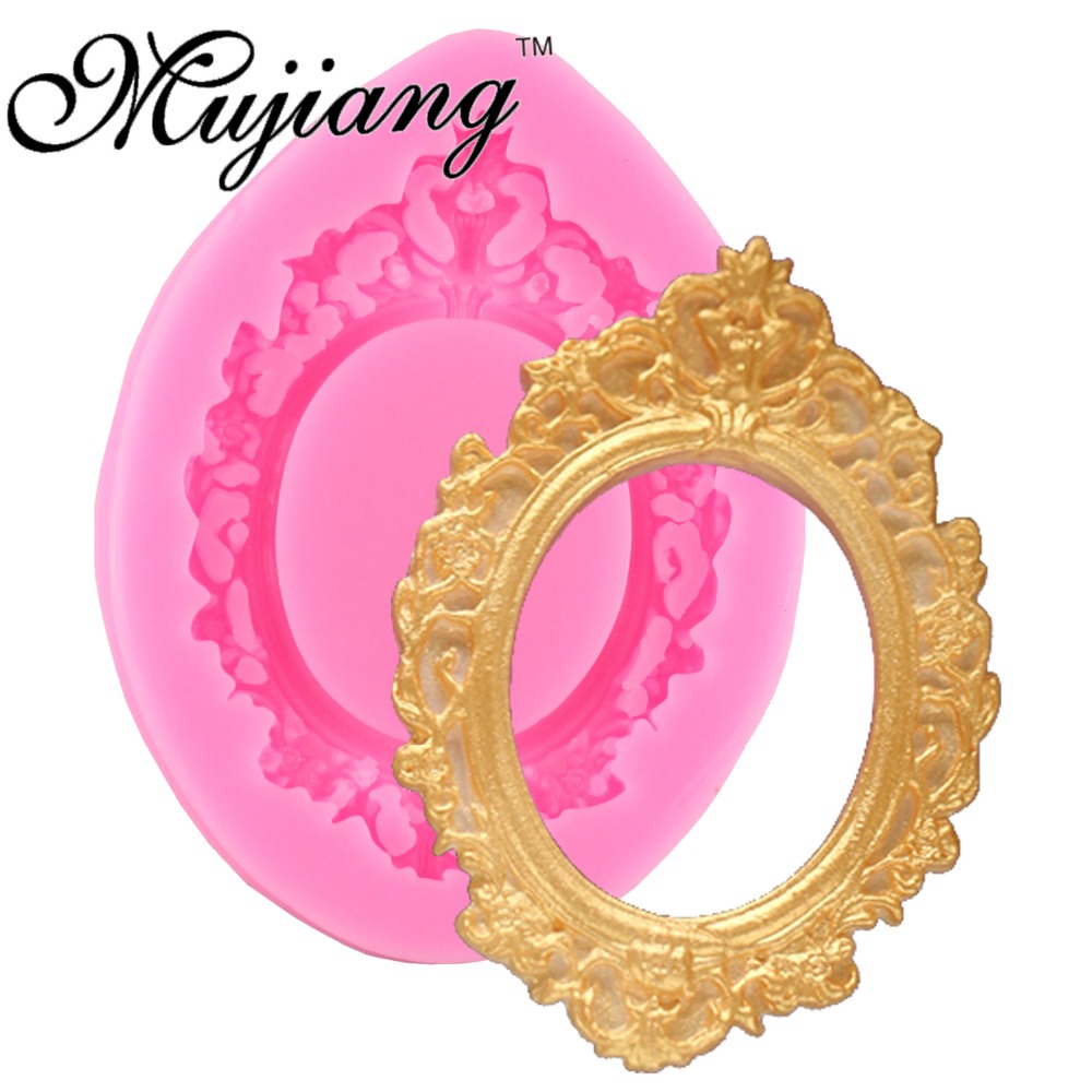 DIY Spiegel Fondant Kuchen Dekorieren Werkzeug Rahmen Cupcake Schokolade Hochzeitstorte Grenze Silikonformen Küche Backformen