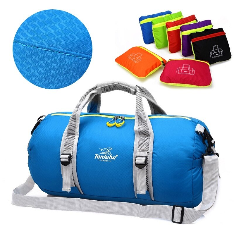 Udendørs foldning stor kapacitet rejse håndbagage taske multifunktionelle sports gym taske