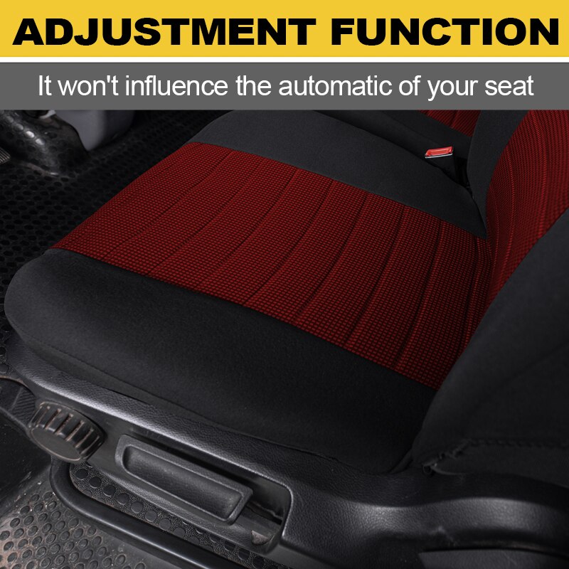 Fundas de asiento de furgoneta de alta resistencia, 2 + 1 asientos con raya Horizontal roja, se ajustan a la mayoría de los camiones, para Renault master, para Peugeot Boxer, para gazelle