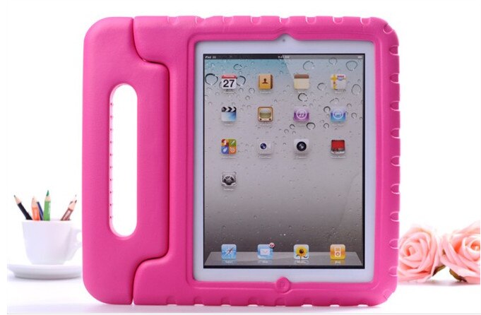 Für Apple iPad Mini 1 2 3 4 5 EVA Schaum Stoßfest Fall für iPad Mini4 Mini5 Coque Kinder Kinder griff Stehen Schutzhülle: Rose / For Ipad Mini 1 2 3