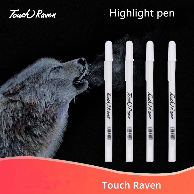 Pluma para resaltar con tinta de Gel, bolígrafo blanco de 1mm, negro, para dibujo de CD, pintura de neumáticos, papelería para artistas, para escuela y oficina, 4 Uds.