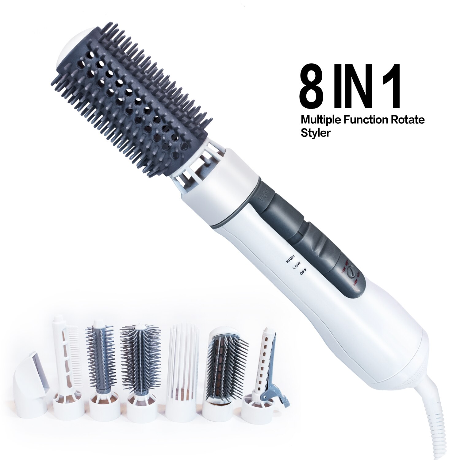 Brosse sèche-cheveux électrique multifonction 8 en 1, lisseur, bigoudi, sèche-cheveux, peigne à Air , outils de beauté