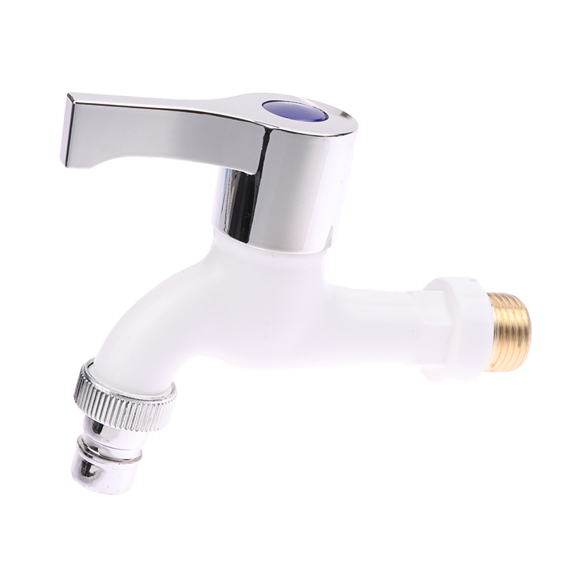 Garden Balcony Water Tap 1/2" Male Thread Washing Machine Faucet Wall Mount Plastic Water Hose Quick Connector: Light Grey