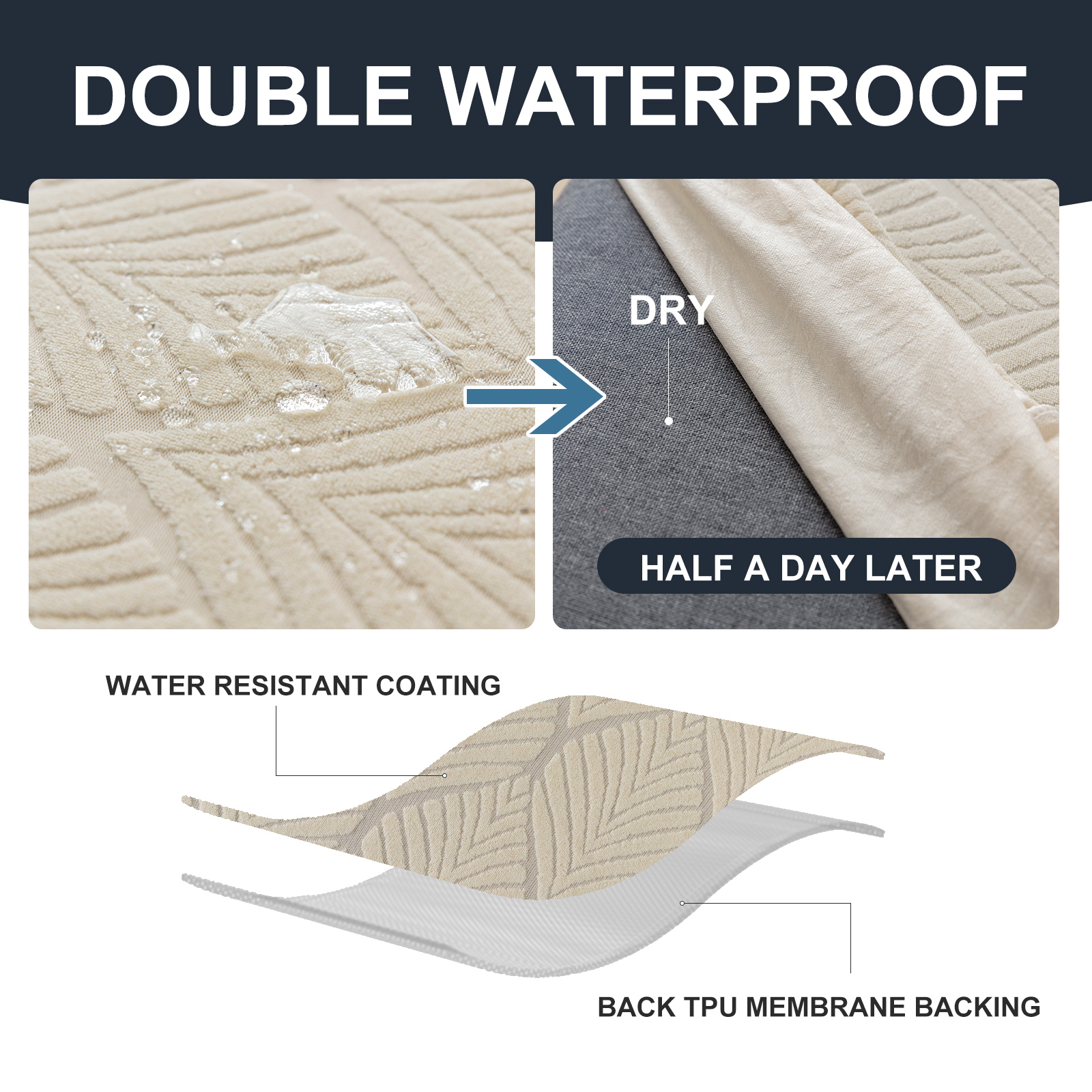 1/2/4/6pcs Waterproof chair cover suitable for all seasons and scenes high elasticity suitable for a variety of chair types.