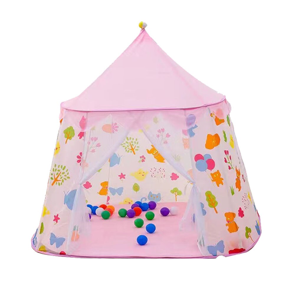 Pieghevole Tenda dei bambini Wigwam Bambini Portatili Tende Tepee Grande Casa Del Gioco Del Bambino Bambini Fiori Piccola Casa Regalo Di Compleanno Camera decor: GR0023APink