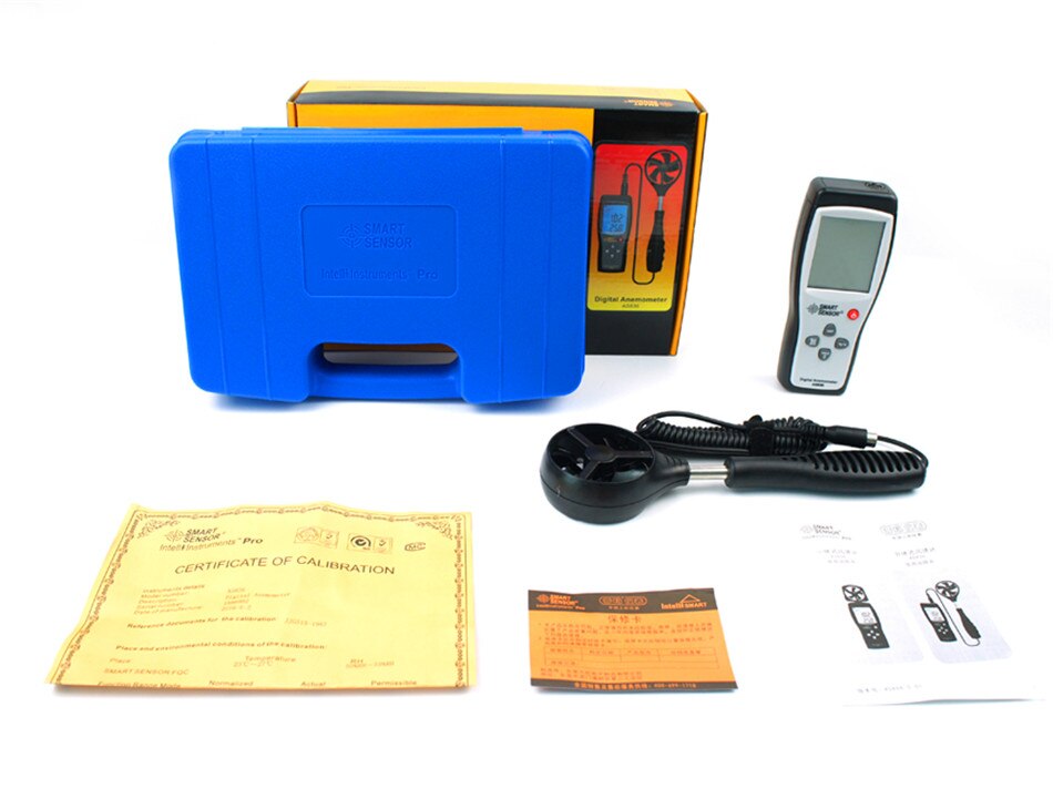 Digitale Wind Gauge Meter Anemometer Wind Meter Wind Richting 45 M/s Relatieve Temperatuur Data Hold AS836