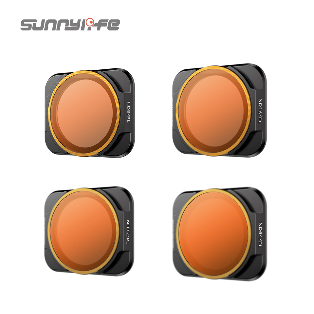 Sunnylife Lens Filters For DJI Mavic Air 2S Glass Lens Filter Set CPL/ND/PL16/32 ND Angle Adjustable For DJI Drone Accessories: ND PL  4pcs set