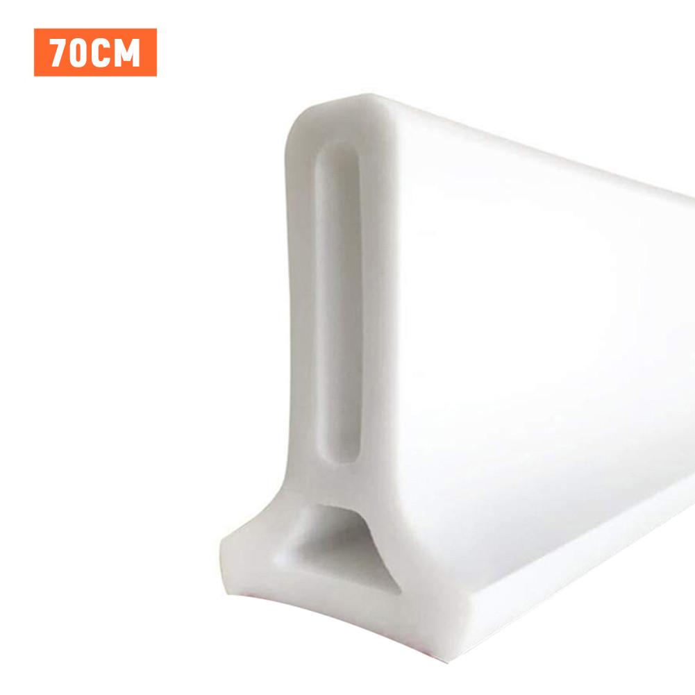 Kitchen Water Stopper Threshold Strip Bathroom Supplies Dam Practical Collapsible Rubber Blocker Shower Barrier Flood Home Floor: 70cm