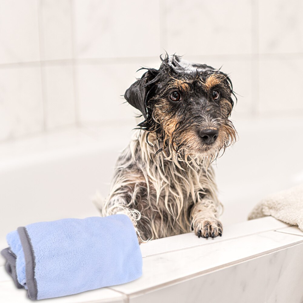 Pet Bathrobe - Quick Drying & Super Absorbent Towel for Puppies: Sky blue / S