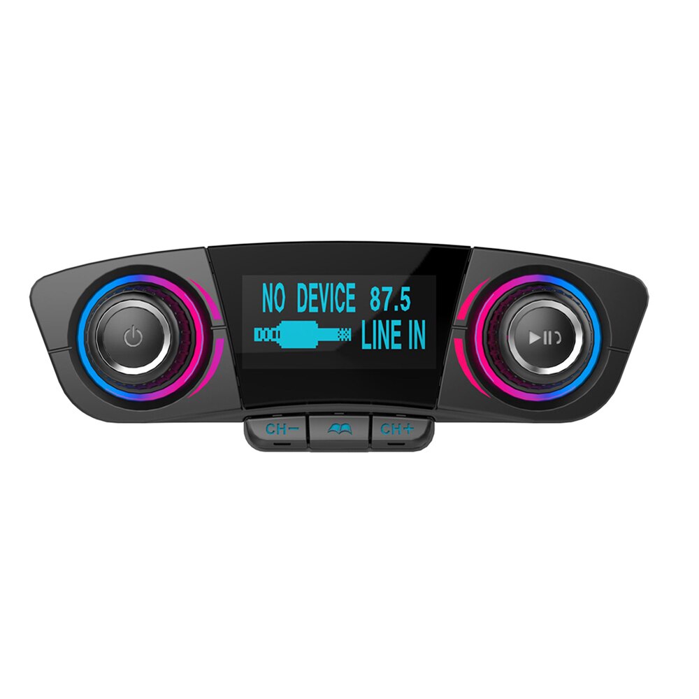 Dual Knop Knop Voor Auto Bluetooth MP3 Speler Tf Card Voor Auto Muziek Fm Fm Intelligente Opladen Instrument Panel